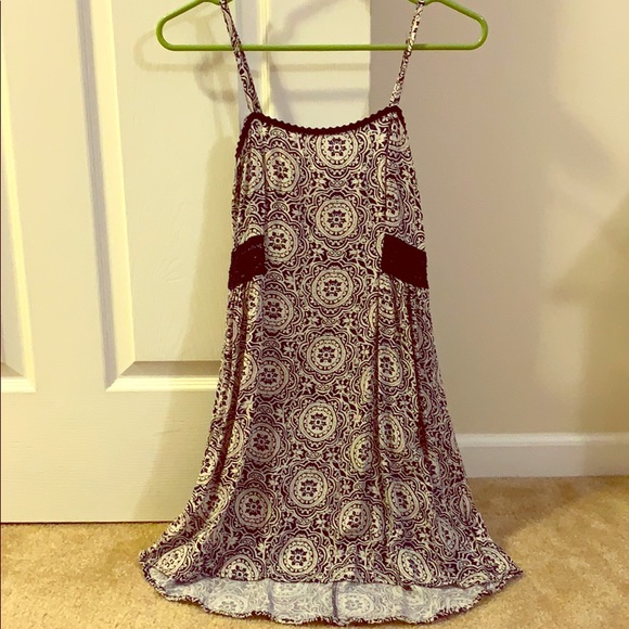 Blue and white print dress - Picture 1 of 3